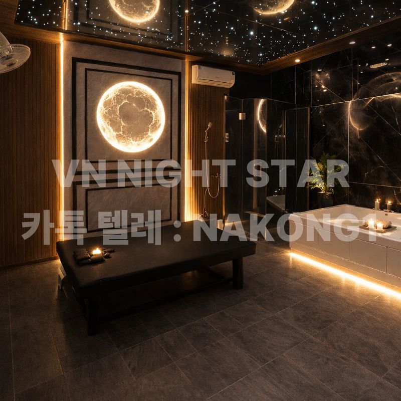다낭 애플 스파 내부 통로와 인테리어