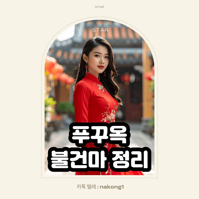 붉은 아오자이 차림 인물 위에 푸꾸옥 불건마 정리라고 적은 표지 이미지
